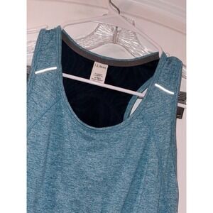 LL Bean Women's MED Athletic Running Tank Top w/pocket (Turquoise) Fast Shipping